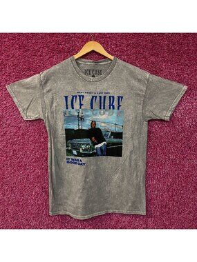 Ice Cube "It Was A Good Day" Graphic Acid Wash T-Shirt Large